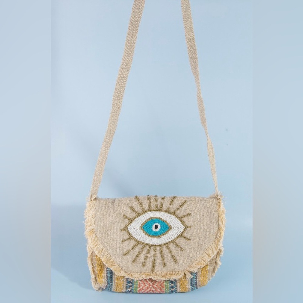 Evil Eye Beaded Crossbody Bag - Picture 3 of 4